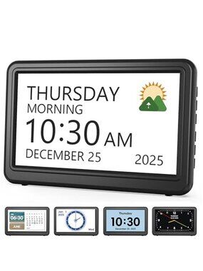 Digital Day Date Clock Large Display Alarm Clock Dementia Seniors Reminder